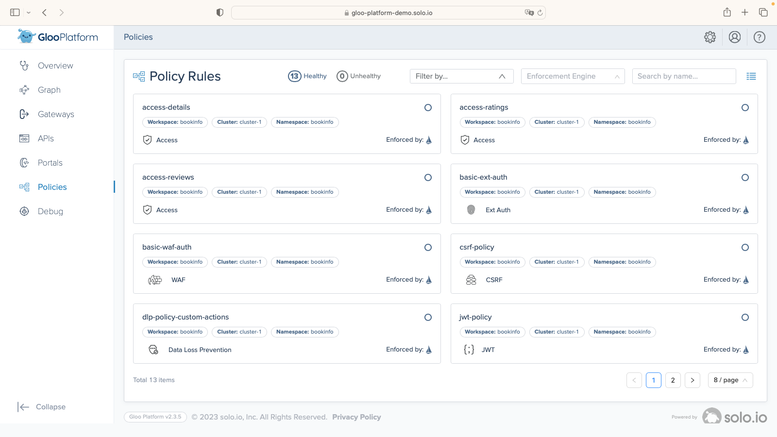 screenshot of Gloo Platform